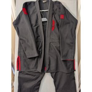 Elite Sports BJJ Gi Mens A4 Black Red Brazilian Jiu Jitsu Kimono Uniform